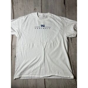 Unbranded‎ TG Football T-Shirt Mens XL White Graphic Minimalist Sporty Tee